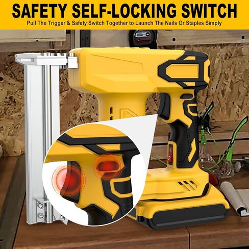 18 Gauge Brad Nailer Cordless لبطارية DeWalt 20V (بدون بطارية) ، 2 في 1 بطارية مسدس الأظافر/الأظافر الكهربائية مدعومة مدفوعة 2000 مسامير للخشب ، وادفع ما يصل إلى 1-1/4 في مسامير و Crown 7/8 في Staples in Kuwait