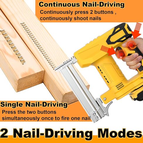 18 Gauge Brad Nailer Cordless لبطارية DeWalt 20V (بدون بطارية) ، 2 في 1 بطارية مسدس الأظافر/الأظافر الكهربائية مدعومة مدفوعة 2000 مسامير للخشب ، وادفع ما يصل إلى 1-1/4 في مسامير و Crown 7/8 في Staples in Kuwait