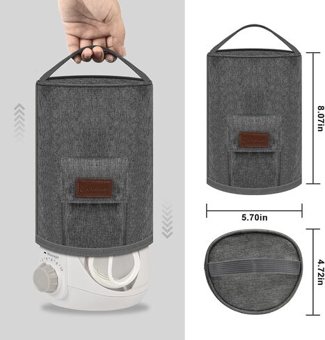 غطاء غبار متوافق مع Waterpik Aquarius WP-660، حقيبة لتنظيف الأسنان بالماء مقاومة لرذاذ الماء مع جيب لـ 7 نصائح بديلة، منظم الحمام وتخزين السفر (حقيبة فقط) in Kuwait