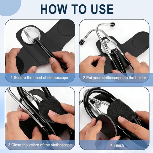 حامل سماعة الطبيب متوافق مع ملحقات EKO Core 500 - جلد البولي يوريثان، خفيف الوزن، ملحق سماعة الطبيب الرقمية الطبية الأساسية 500 للأطباء والممرضات والطلاب in Kuwait