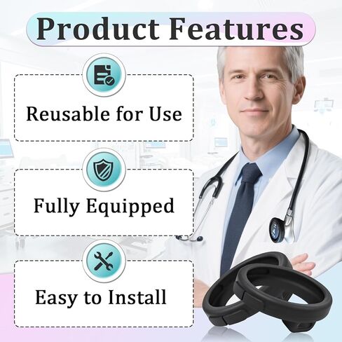 5 Sets Protection Kits Compatible with EKO Core 500 Digital Stethoscope Accessories - 5 Pcs Silicone Protective Cases, Tempered Screen Protectors, Alcohol Packs and 10 Pcs Ear Tips in Saudi Arabia