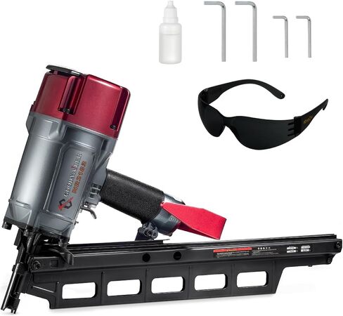 NR2183 Framing nailer 21 Degree Plastic Strip Nailer 2-Inch up to 3-1/4-Inch Plastic Collated Full Head Framing Nails Aluminum Magazine Light Weight Fast Speed Navy Blue in Saudi Arabia