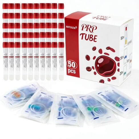 50Pack 10ml PRP Tubes for PRP Systerm, ACD Solution A and Gel Glass Tube for Veterinary Pet Lab PRP Separation in Kuwait