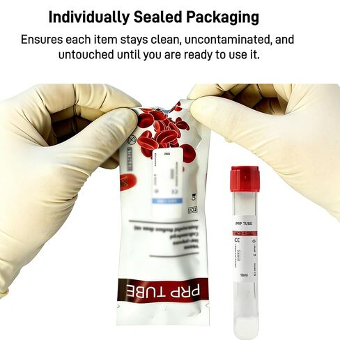 50Pack 10ml PRP Tubes for PRP Systerm, ACD Solution A and Gel Glass Tube for Veterinary Pet Lab PRP Separation in Kuwait