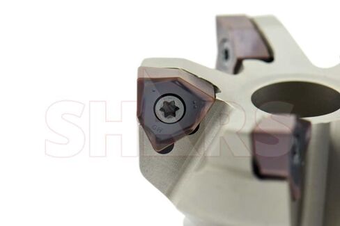Shars 2-1/2" 90 Degree 5 Flute Indexable Face Mill + 5 PCS WNHU 442 Carbide Inserts for Alloy & Stainless Steel Cutting 404-2820W+424-2112(5) New [6 in Saudi Arabia