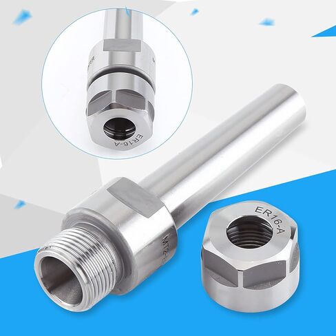 MT2 ER16 كوليت تشاك حامل عالية الدقة CNC أداة الطحن حامل مع M10 الموضوع دائم الكربون الصلب الوجه طحن محول أربور لآلات طحن مخرطة الحفر 1 قطعة in Saudi Arabia