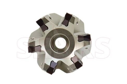 Shars 3" 90 Degree 6 Flute Indexable Face Mill + 6 PCS WNHU 442 Carbide Inserts for Alloy & Stainless Steel Cutting 404-2821W+424-2112(6) New #[ in Saudi Arabia