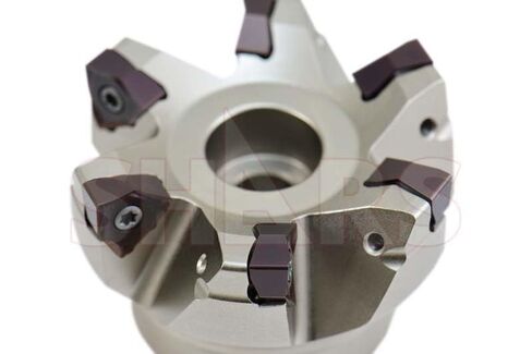 Shars 3" 90 Degree 6 Flute Indexable Face Mill + 6 PCS WNHU 442 Carbide Inserts for Alloy & Stainless Steel Cutting 404-2821W+424-2112(6) New #[ in Saudi Arabia