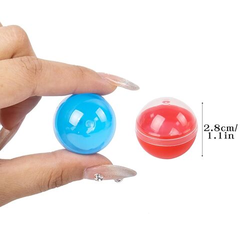 Klmnop 50 Pack Translucent Colorful Empty Capsules, 1.1 Inch Vending Machine Capsules, Plastic Small Round Gumball Machine Capsules for Party Favor Prize(50 Pack) in Saudi Arabia