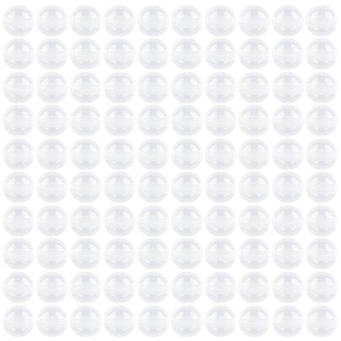 AUEAR، 100 قطعة من الكبسولات المستديرة الصغيرة الشفافة مقاس 1.38 بوصة، كبسولات آلة بيع بلاستيكية فارغة لآلة العلكة لجائزة الحفلات in Saudi Arabia