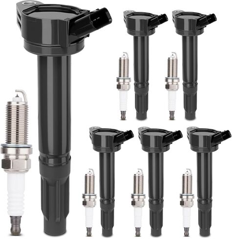 4PCS UF652 Ignition Coils & 93815 Double Iridium Spark Plug Compatible with Hyundai Accent Veloster 2012-2020, Kia Rio Soul 2012-2019 Replace# 273012B100 C1803 5C1860 GN10634 in Kuwait