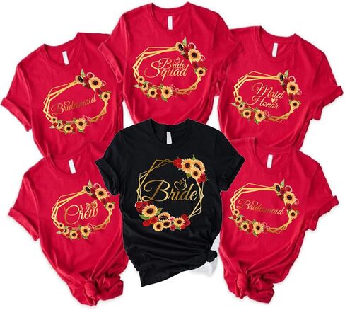 Personalized Bachelorette Party Shirt, Team Bride, Bride Squad, Bridesmaid T-Shirts, I Do Crew Will Be There for You Shirt in Saudi Arabia