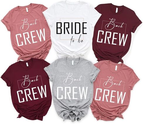 Personalized Bachelorette Party Shirt, Team Bride, Bride Squad, Bridesmaid T-Shirts, I Do Crew Will Be There for You Shirt in Saudi Arabia