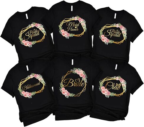 Personalized Bachelorette Party Shirt, Team Bride, Bride Squad, Bridesmaid T-Shirts, I Do Crew Will Be There for You Shirt in Saudi Arabia