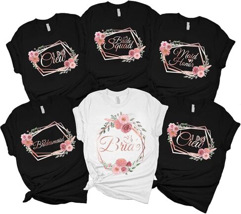 Personalized Bachelorette Party Shirt, Team Bride, Bride Squad, Bridesmaid T-Shirts, I Do Crew Will Be There for You Shirt in Saudi Arabia