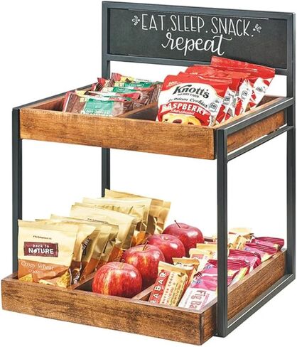 Cal-Mil 3607-13 Two Tier Merchandiser with Chalkboard Sign - 15" x 14" x 19" WS-211360713-NPF in Saudi Arabia