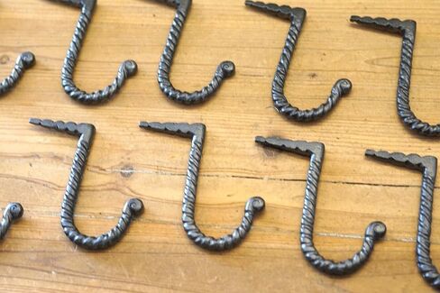 Vintage 10 Hand Forged Nail in Hooks Medieval Primitive Glazed Iron Hammer Hooks Mug in Saudi Arabia