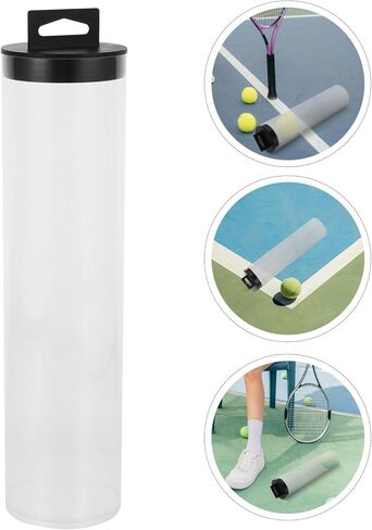 حاوية أنبوب كرة التنس من POPETPOP مع غطاء أسود حافظة كرة تنس PVC شفافة للاستخدام الرياضي في الهواء الطلق وتخزين ملحقات المعدات المحمولة 13.4 بوصة in Saudi Arabia