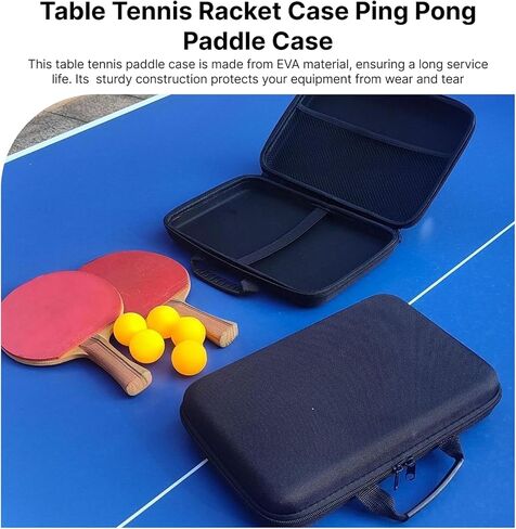 Yiju Ping Pong Paddle Case, Racket Protector MultifunctionTable Tennis Racket Case Pingpong Storage Bag EVA Hard Cover Case for Travel Outdoor Sports Gift in Saudi Arabia