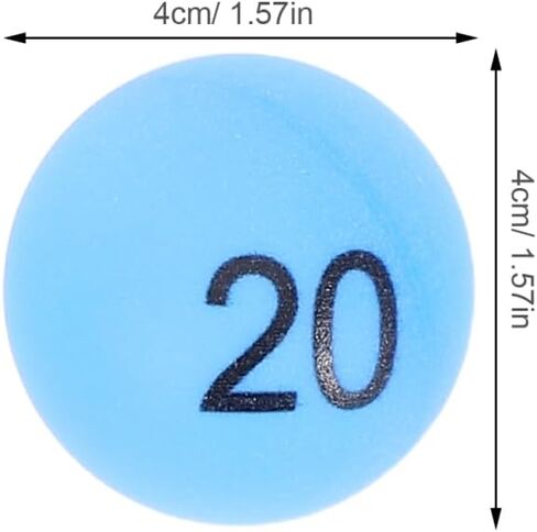 jojofuny Professional Bingo Balls 100Pcs Numbered Balls Raffle Table Tennis Pong for Party Game Decoration 1-100 Blue Numbered Table Tennis in Saudi Arabia