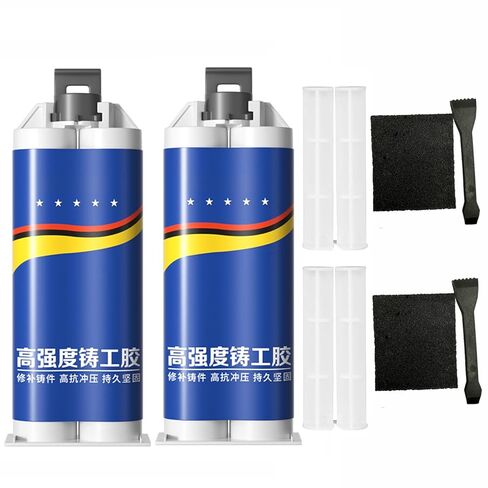 غراء مسبك قوي، إصلاح صب مقاوم لدرجات الحرارة العالية، غراء إصلاح المعادن، حشو لحام سائل ممتاز للعيوب المعدنية والإصلاحات (100 مل، 2 مجموعة) in Kuwait