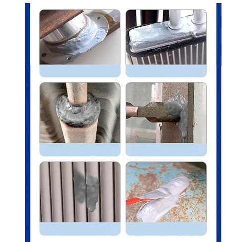 غراء مسبك قوي، إصلاح صب مقاوم لدرجات الحرارة العالية، غراء إصلاح المعادن، حشو لحام سائل ممتاز للعيوب المعدنية والإصلاحات (100 مل، 2 مجموعة) in Kuwait