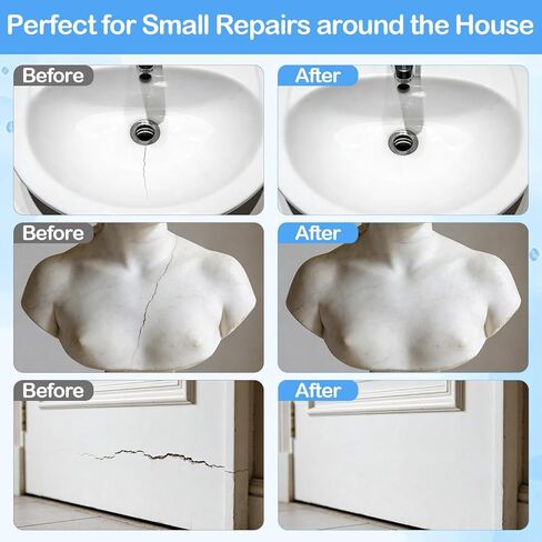 Epoxy Putty - 200g A&B Black Putty Stick Fix Leaks Cracks, 200g Fast Repair AB White Epoxy Putty Fill Holes Sculpting Modeling Building - Epoxy Sculpt Clay for Metal, Ceramics, Plastic, Wood, Tile in Kuwait