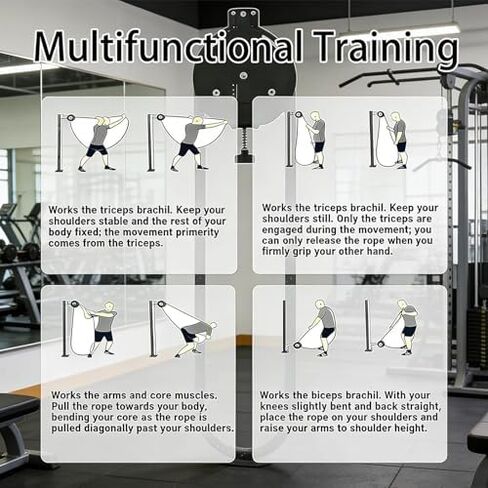 Endless Rope Trainer & Cable Pulley System for Home Gym - Adjustable Resistance Suspension Trainer with Durable Nylon Rope for Full-Body, Arm, Back, Grip Strength Workouts in Saudi Arabia