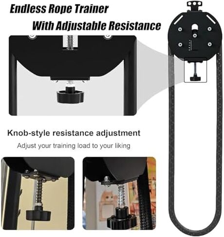 Endless Rope Trainer & Cable Pulley System for Home Gym - Adjustable Resistance Suspension Trainer with Durable Nylon Rope for Full-Body, Arm, Back, Grip Strength Workouts in Saudi Arabia