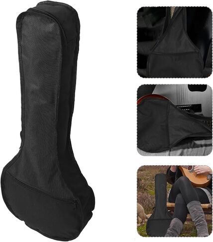 TOYANDONA Mandolin Bag Mandolin Case Oxford Cloth Padding Backpack with Handles for Guitar Music Instrument Black in Saudi Arabia