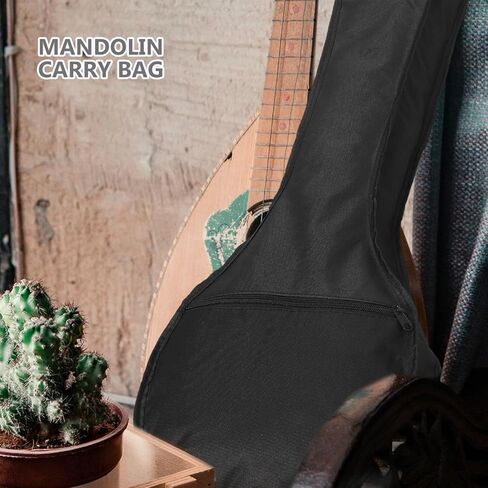 TOYANDONA Mandolin Bag Mandolin Case Oxford Cloth Padding Backpack with Handles for Guitar Music Instrument Black in Saudi Arabia