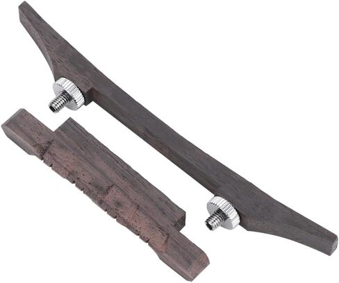 Rosewood Mandolin Bridge,114mm Rosewood Adjustable Compensated Mandolin Bridge Set - Easy Install Replacement for Enhanced Tone & Playability in Kuwait