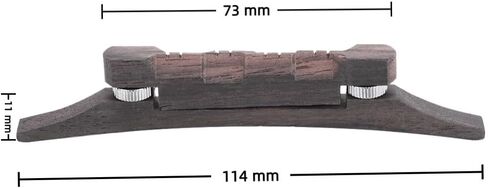 Rosewood Mandolin Bridge,114mm Rosewood Adjustable Compensated Mandolin Bridge Set - Easy Install Replacement for Enhanced Tone & Playability in Kuwait