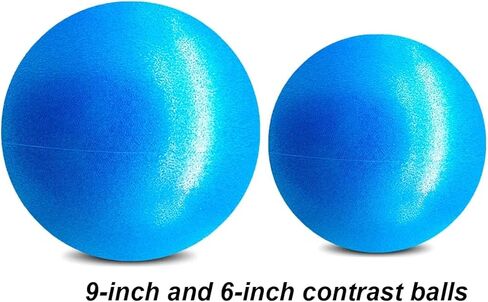 6 Inch Exercise Pilates Mini Yoga Balls Barre for Home Stability Squishy Training Physical Therapy Improves Balance Core Strength Comes with Pump(Grey,6 Inch) in Saudi Arabia