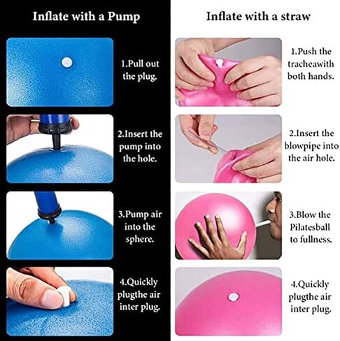 6 Inch Exercise Pilates Mini Yoga Balls Barre for Home Stability Squishy Training Physical Therapy Improves Balance Core Strength Comes with Pump(Grey,6 Inch) in Saudi Arabia
