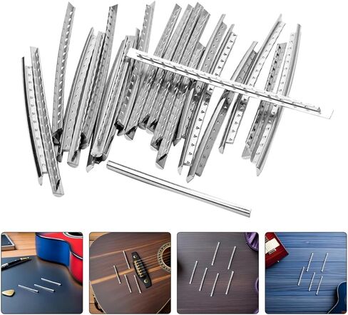 2 Sets 24-fret Guitar Fret Wires 2.9mm Silver Metal Replacement for Electric and Acoustic Guitar Fingerboard Repair Accessories in Saudi Arabia