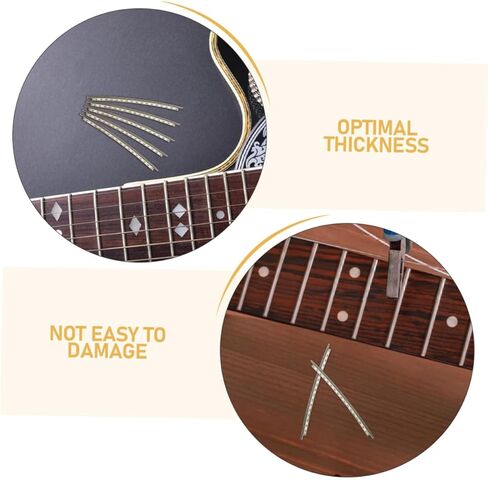 48pcs Cupronickel Electric Guitar Fret Wire 2.2mm Fingerboard Replacement Kit 2 Sets with 24 Frets Each for Guitar and Bass Repair Accessories in Saudi Arabia
