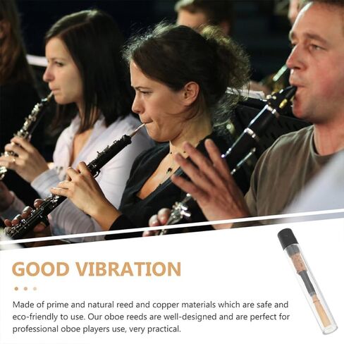 Luxshiny 2pcs Natural Oboe Reeds Lightweight Copper Reed Instrument Accessories for Students Beginners Oboe Playing Tool Replacement for Woodwind Instruments in Kuwait