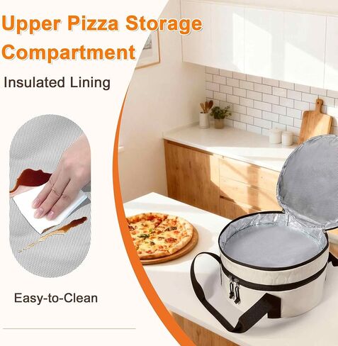 Trunab Round Double Insulated Casserole Carrier, Pie Carriers for Transport, Casserole Dish Carrier Bag for Hot or Cold Food, Wavy Texture, for Camping, Picnics, Party in Saudi Arabia