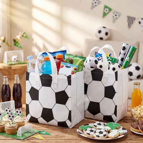Kacctyen 50 Pcs Soccer Insulated Bags for Food Delivery, Thermal Grocery Take Away Bags for Pizza, Cookie, Cold and Hot Food, Insulated Tote for Soccer Senior Night, Sport Party, 9.5 x 9.5 x 6 in in Saudi Arabia