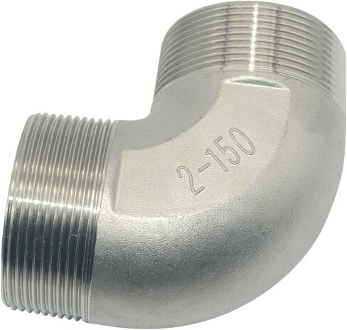 1PC 1/2" 3/4" 1" 1-1/4" 1-1/2" 2" 304 Stainless Steel Male Threaded Elbow 90 Degree Elbow Water Pipe Fitting SS304 Joint Connector(1-1/4") in Kuwait