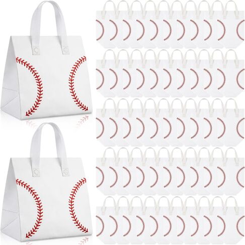 Kacctyen 50 Pcs Soccer Insulated Bags for Food Delivery, Thermal Grocery Take Away Bags for Pizza, Cookie, Cold and Hot Food, Insulated Tote for Soccer Senior Night, Sport Party, 9.5 x 9.5 x 6 in in Saudi Arabia