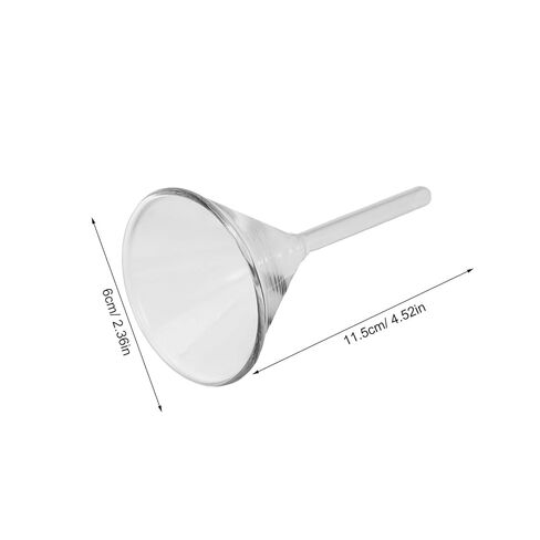 PartyKindom 4pcs 60mm Glass Liquid Funnels for Precise Filling Laboratory Filtration Funnels with Short Stem Portable for Lantern Oil and Bottle Transfer in Saudi Arabia