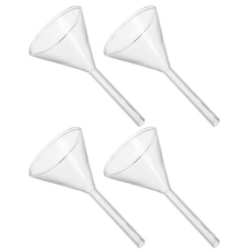 4pcs 60mm Glass Oil Funnels for Lantern Refilling, Borosilicate Laboratory Funnels for Precise Fuel Transfer and Filtration, Portable Scientific Filling Tools for Lamp Accessories in Saudi Arabia