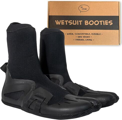 Ho Stevie! 3mm Surfing Wetsuit Booties - Warm, Comfortable, Durable, Grippy Surf Boots - Thermal Lining + GBS Seams in Kuwait