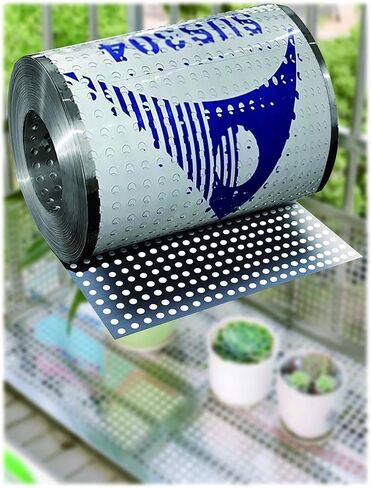 304 Stainless Steel Perforated Sheet - 10mm Pitch, 0.8mm Thick, Expanded Metal Mesh Plate for Ventilation Grill, Decorative Screen (100x100cm / 39.3x39.3in) in Kuwait