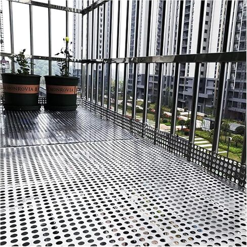 304 Stainless Steel Perforated Sheet for Balcony & Window Protection - Anti-Theft Leak-Proof Metal Plate (15x110 cm) - Durable, Weather-Resistant, Versatile Solution in Kuwait