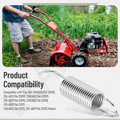 2 Pcs 1908156 Tiller Clutch Spring/Extension Spring Compatible with Troy-Bilt MTD 12068, 12069, 12070, 12071, 590-536-195, 590-536-304, 590-536-372 Models, Replaces 2163 GW-2163 GW-1908156 in Kuwait