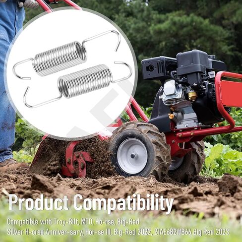 2 Pcs 1908156 Tiller Clutch Spring/Extension Spring Compatible with Troy-Bilt MTD 12068, 12069, 12070, 12071, 590-536-195, 590-536-304, 590-536-372 Models, Replaces 2163 GW-2163 GW-1908156 in Kuwait