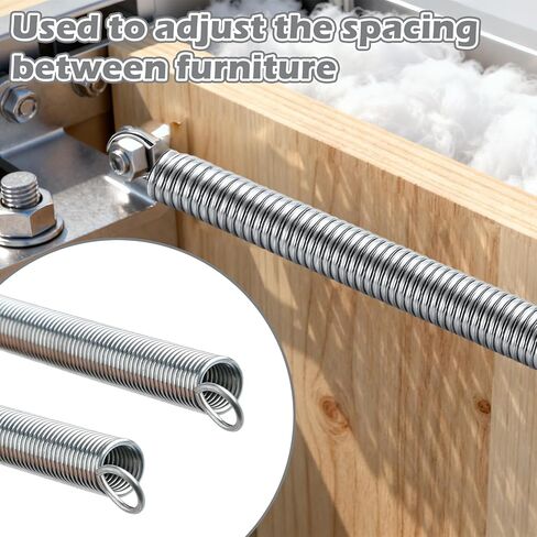 6 قطع زنبركات تمديد، 3/8 × 6-1/2 بوصة نوابض شد من الفولاذ المقاوم للصدأ مع نهايات خطاف، نوابض تمديد بناء 0.047 بوصة لإصلاح الآلات الصناعية in Kuwait